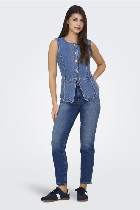 Only onlgiulina s/l button vest dnm mae